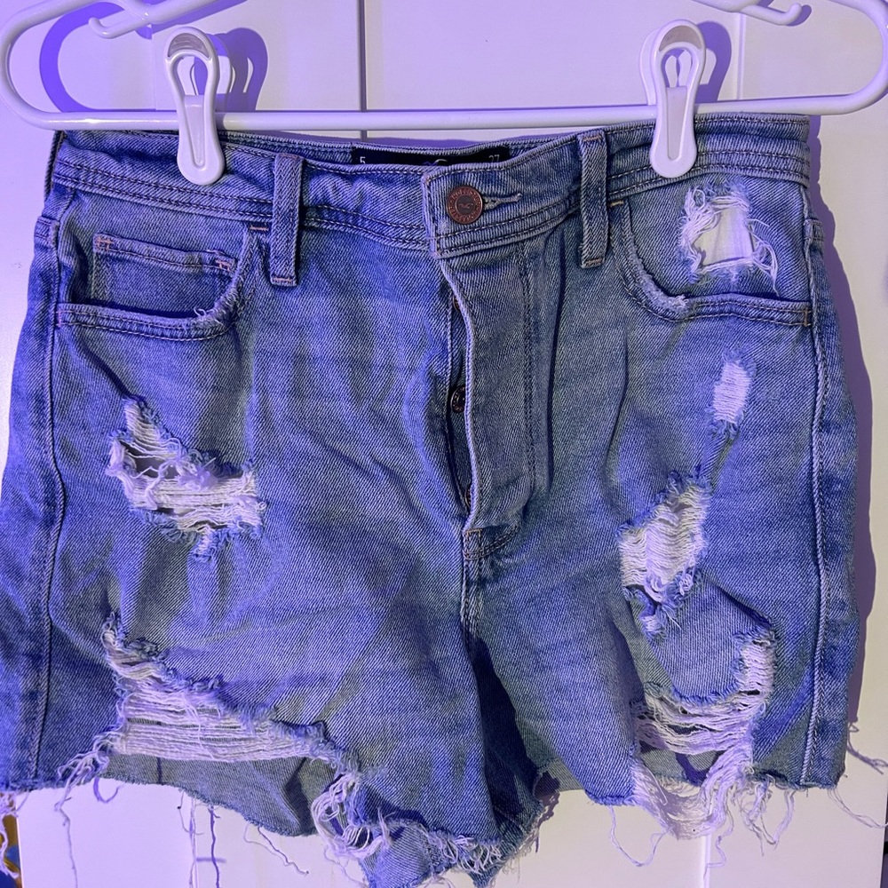Hollister Ripped Jean Shorts